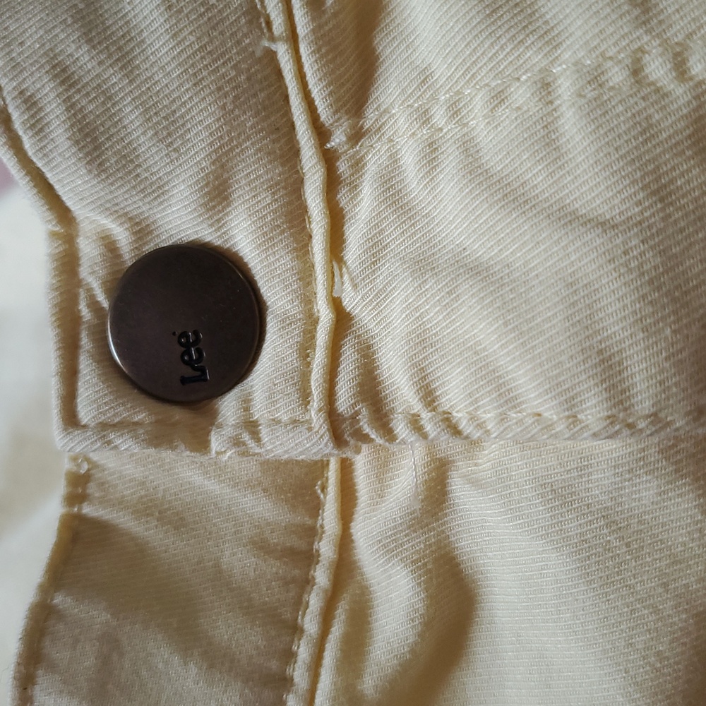 Lee Pale Yellow Cropped Utility Jeans - Picture 9 of 9